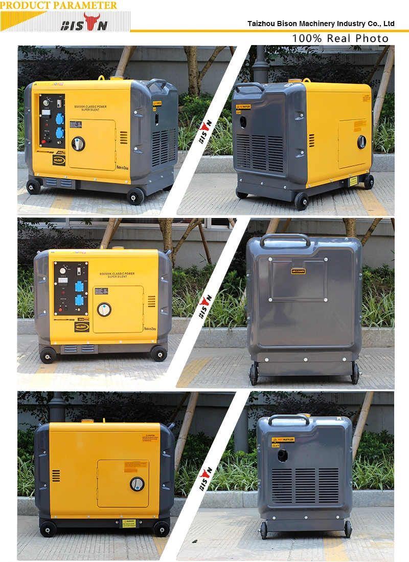 Bison 3kw 3kVA 4kw 4kVA 5kw 5kVA 6kw 6kVA 7kw 7kVA 8kw 8kVA 10kw Portable Air-Cooled Silent Electric Power Diesel Generator
