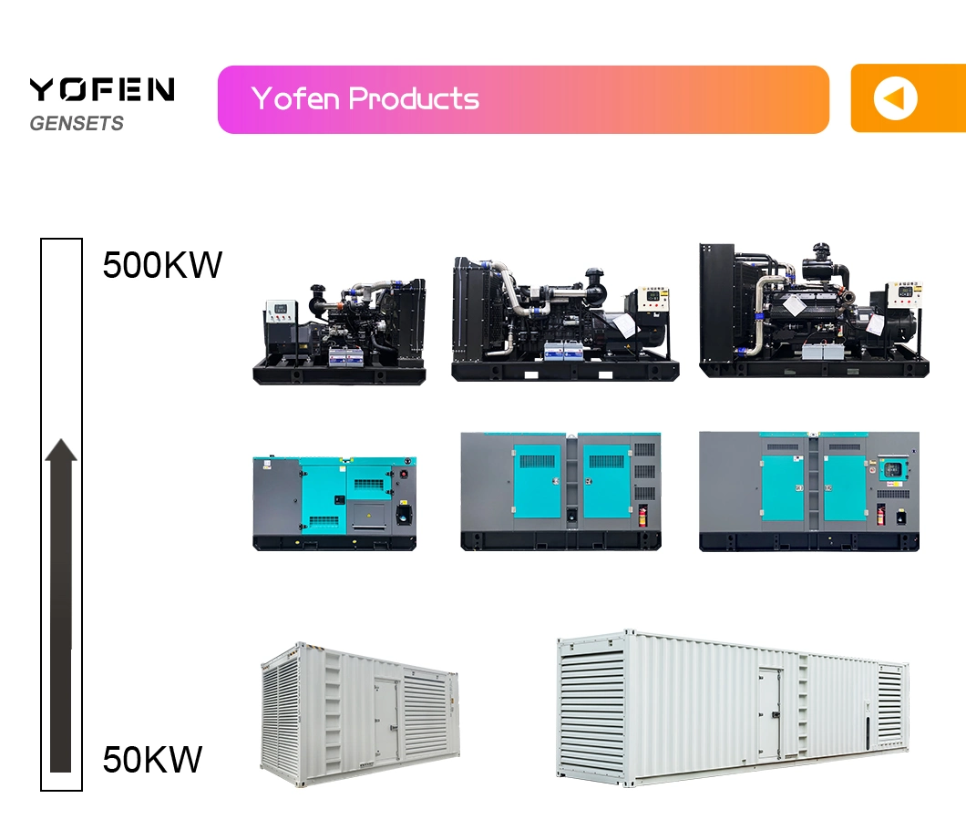 Factory Direct Sale 30kw 40kw 37.5kVA 50kVA All Copper Brushless All-Coppersilent Type Equipment Power Supply Diesel Generators Sdec for Yofen Short Time Delive