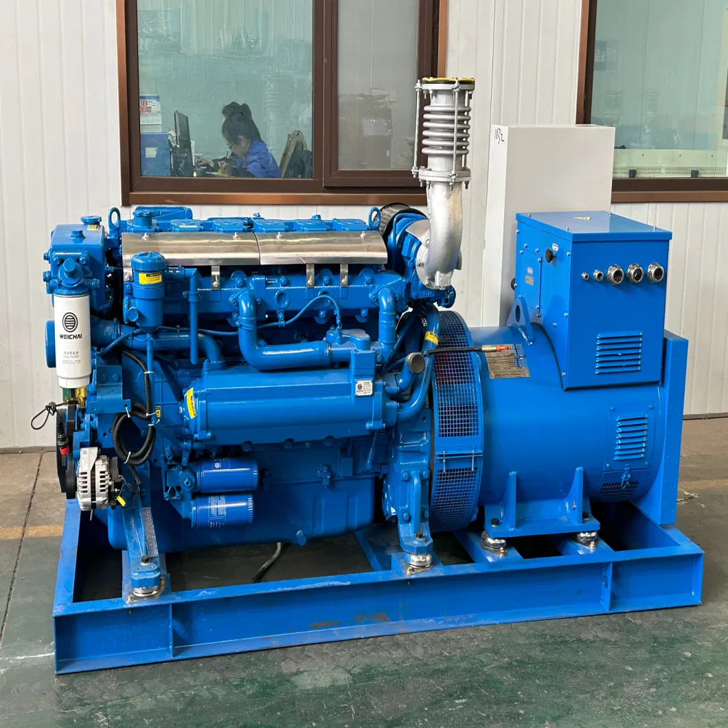 Super Soundproof or Open Type Quality Assurance Low Price Weichai Standby Electrical Marine Energy New Diesel Genset Generator 16-8730kw Ccfj300j-W*
