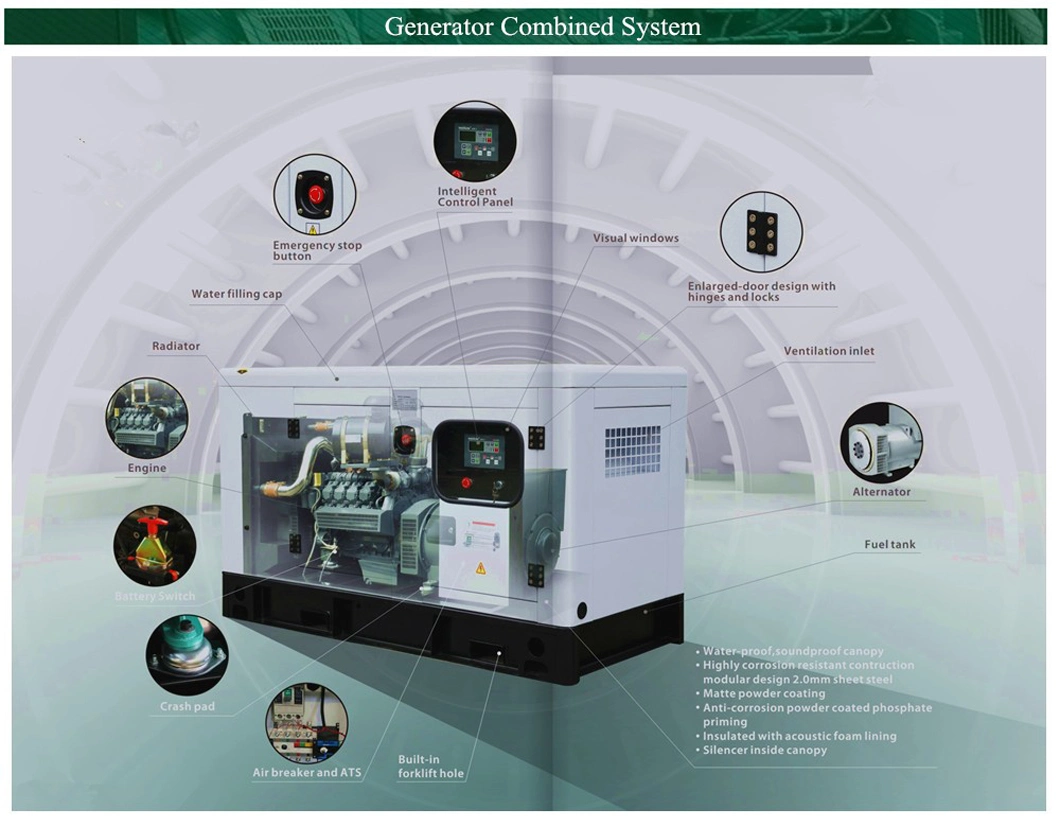 1000 Running Hours Warranty Cummins Silent Diesel Generator 28kVA 22kw