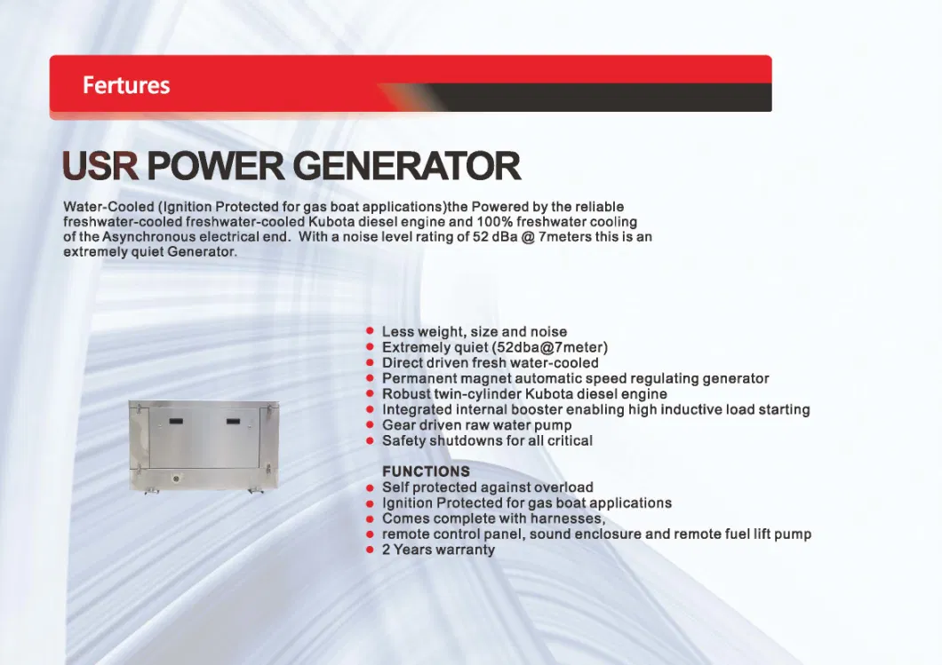 Boat Diesel Generator Marine Generator for Boat 15 Kw Water Cooled Power Generator Pricefactory Supplier