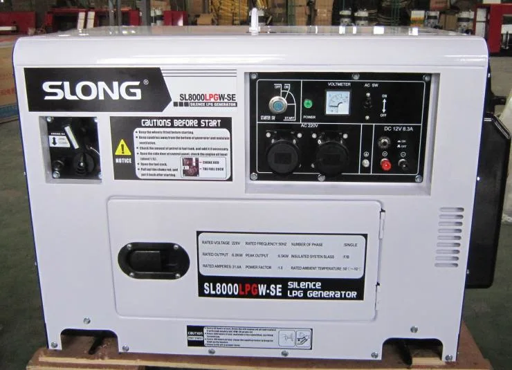 Slong LPG Natural Gas Gasoline Dual Fuel Generator 5kw to 17 Kw