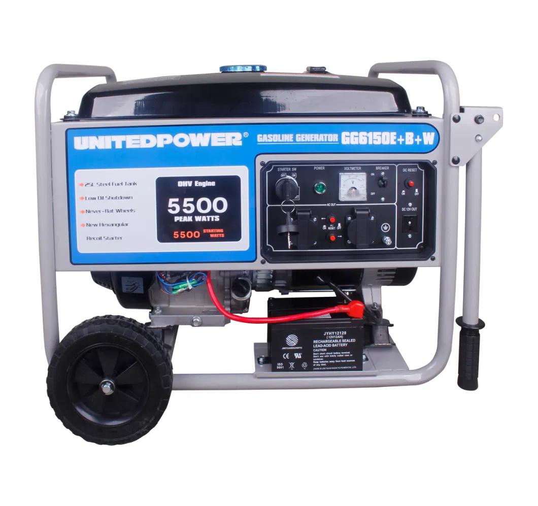 5kw 5kVA 6kw 6kVA 13HP Single Phase Silence Camping Home Backup &amp; Commerce Portable Gasoline Generators