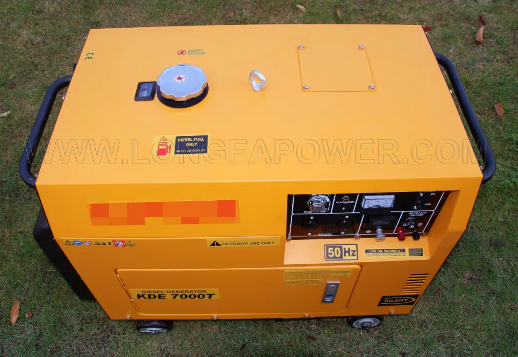 Powered by Kipor Engine Kde7000t Kde6500t 7.5 7 6.5 6 5.5 5 10 12 Kw kVA 7000W Electric Start Super Silent Soundproof Diesel Generator