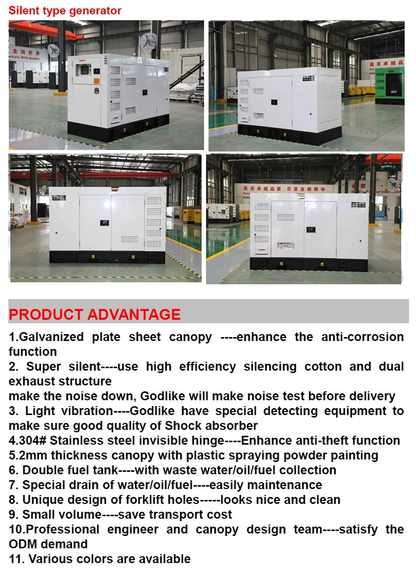 Commercial 25kVA-250kVA Silent Diesel Generator with Cummins Engine (GDC)