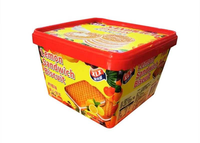 3L Plastic PP Frozen Iml Packaging Container Ice Cream Biscuit Box with Tamper Evident Lid