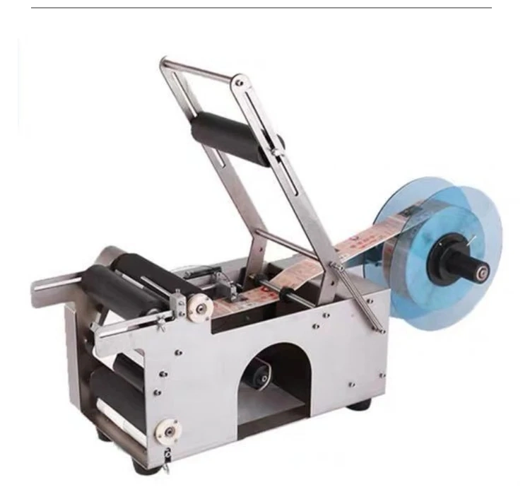 Semi Automatic Manual Adhesive Sticker Labeling Machine Round Adhesive Sticker Label Applicator