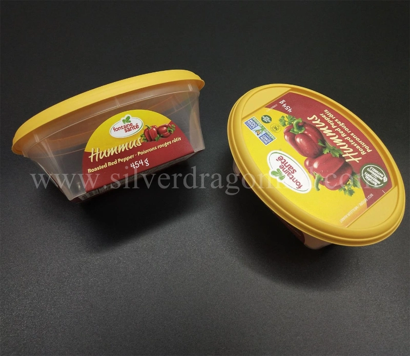 350g/450g/550g Custom Iml Food Grade PP Plastic Packaging Box for Food/Sauce