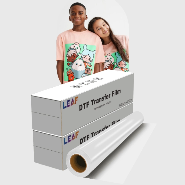 LEAF 30cm 60cm Double Side Heat Transfer Pet Film DTF Film Roll