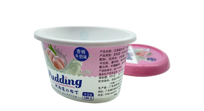 Oval Shape 130ml Plastic PP Frozen Iml Packaging Butter Yogurt Cup