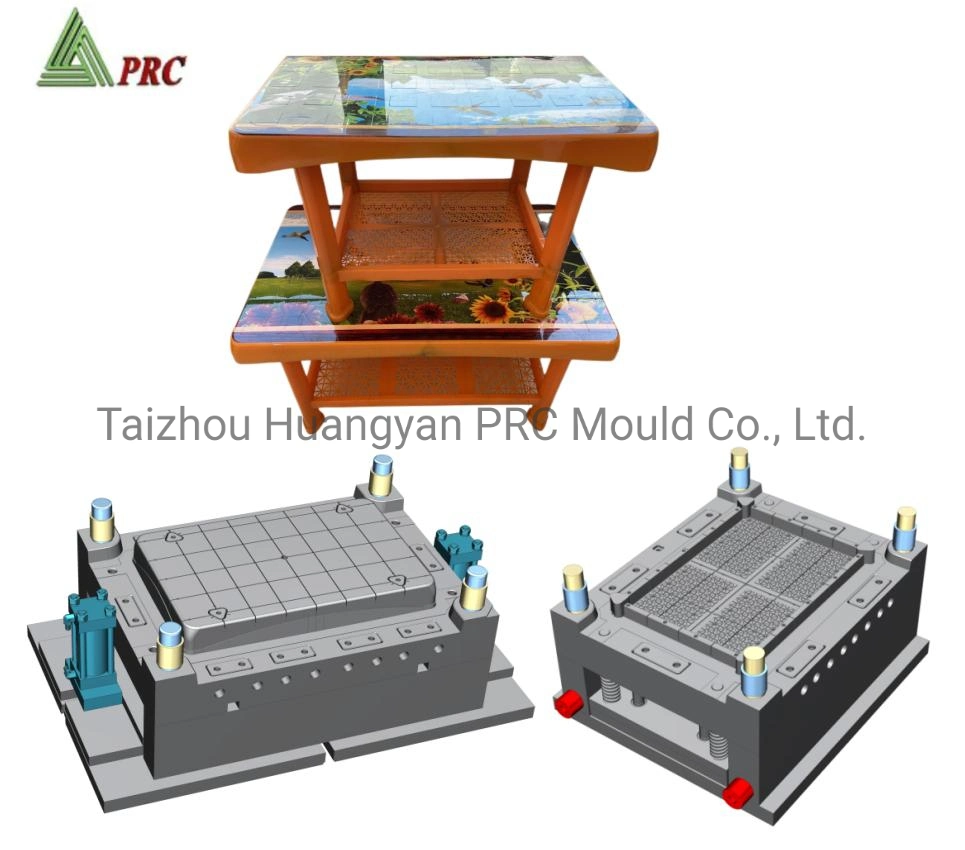 New Design Two Layer Student Iml Plastic Coffee Table Injection Mould P20 Good Price Quality