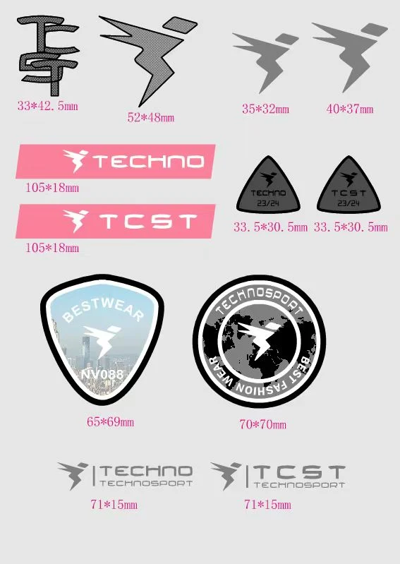 High Quality Silicone Rubber Heat Transfer for Custom 3D Clothing Label/Molds