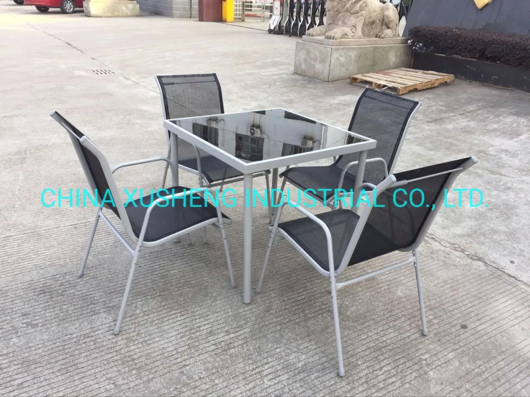 Outdoor Furniture Metal Frame Table and Chairs Set