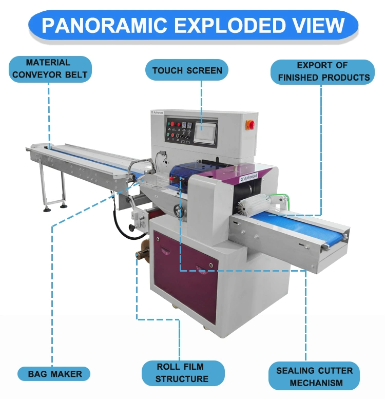 Tissue Packaging Bag Pillow Packaging Automatic Vegetable and Fruit Packaging Machine with Small Business