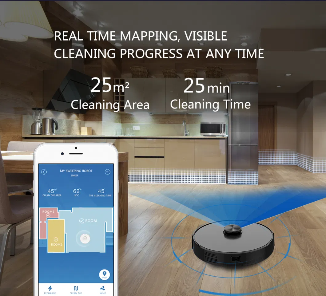 High Quality Automatic Floor Cleaning Smart Laser Cleaning Robot Vacuum Cleaner