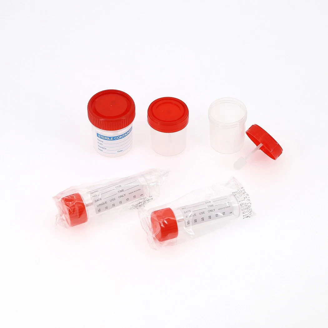 Individual Package/ in Bulk Disposable Specimen Sample Collection Container with Spoon