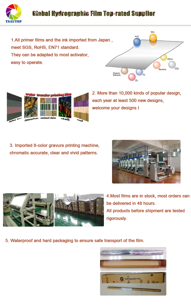 Tsautop Laser Carbon Fiber Water Transfer Printing Film PVA Hydrographic Dipping Film