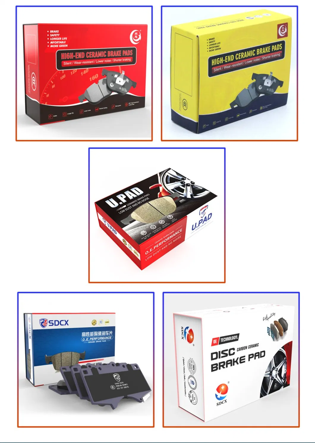 Sdcx Brake Pad D1400-8508/68049158AA Ceramic Material for Dodge RAM 3500/RAM 2500/Chrysler