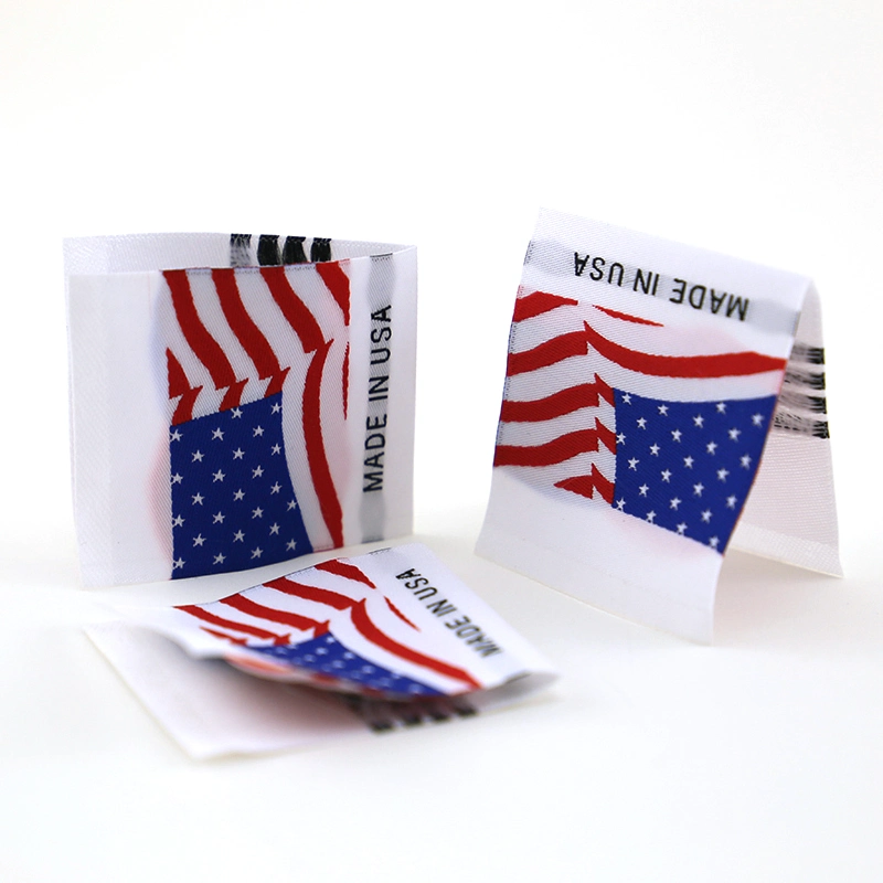 Manufacturer High Density Us Flag Woven Label