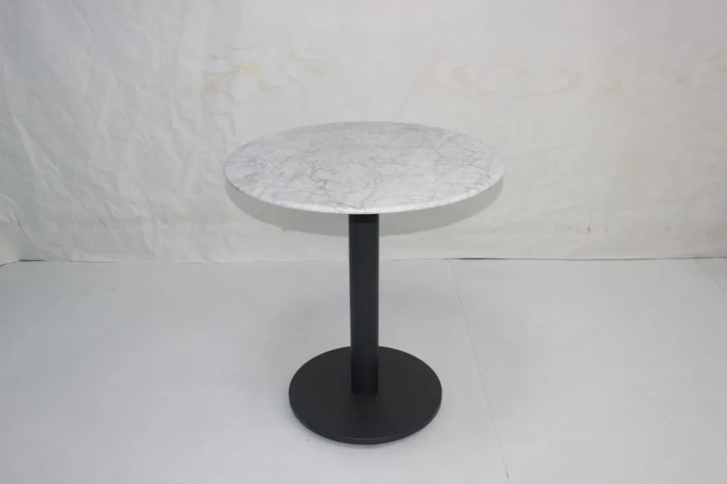 Modern Round Marble Top Outdoor Restaurant Garden Coffee Table