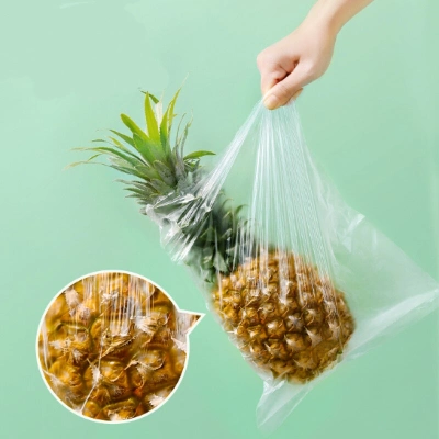 Freezer/ Food Grade Recycled Plastic Roll-up HDPE Flat Fresh Packaging Bags