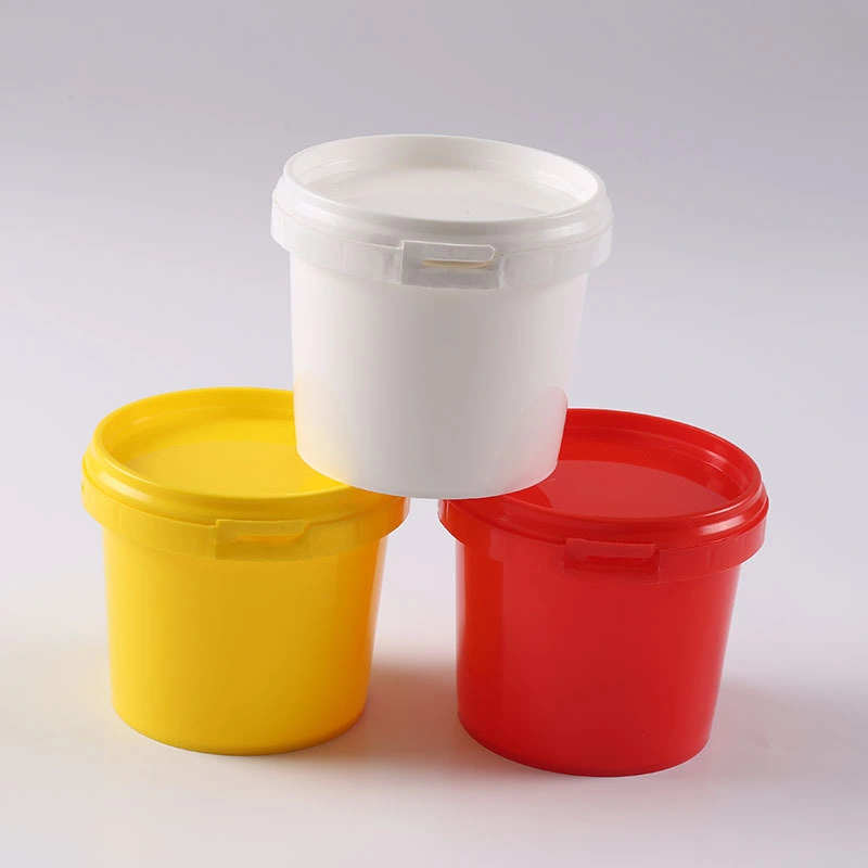 Custom Iml Printing Transparent Small Butter Ice Cream Candy Plastic Round Custom Printed Bucket with Lid