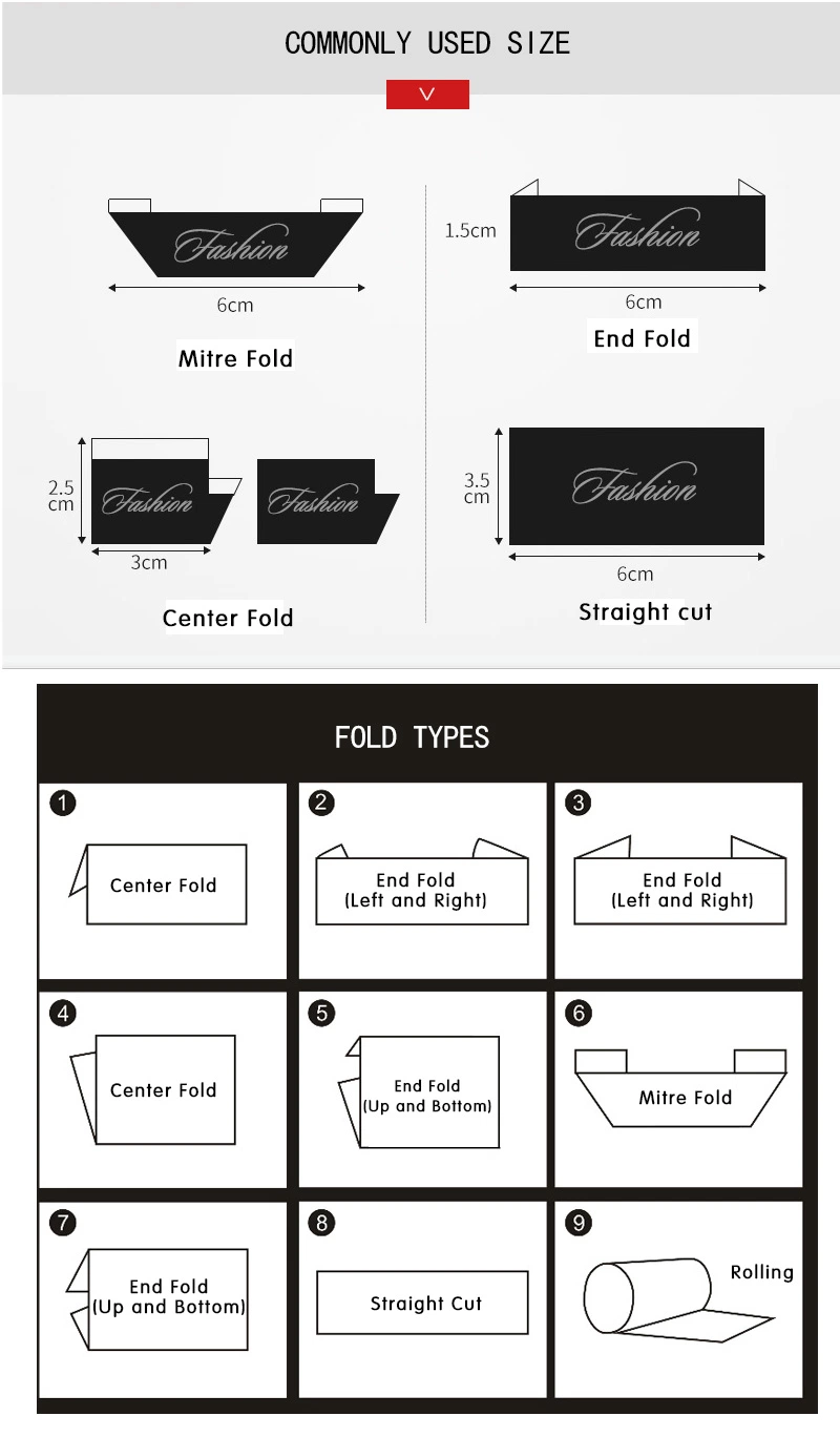 High Quality Manufacturer Multi Pattern Custom Woven Label