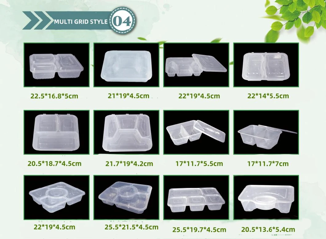 Disposable PP Plastic Tableware Plastic Food Storage Container