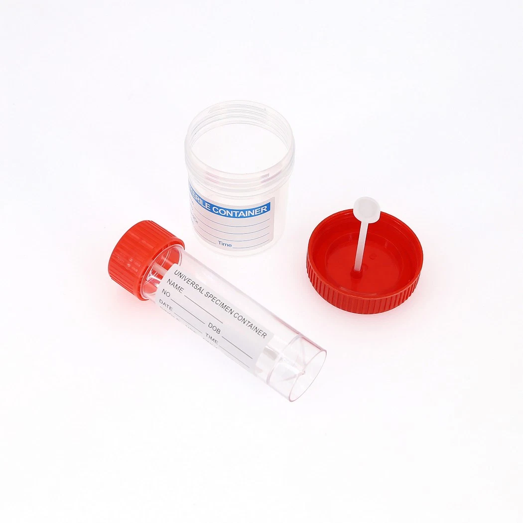 Individual Package/ in Bulk Disposable Specimen Sample Collection Container with Spoon