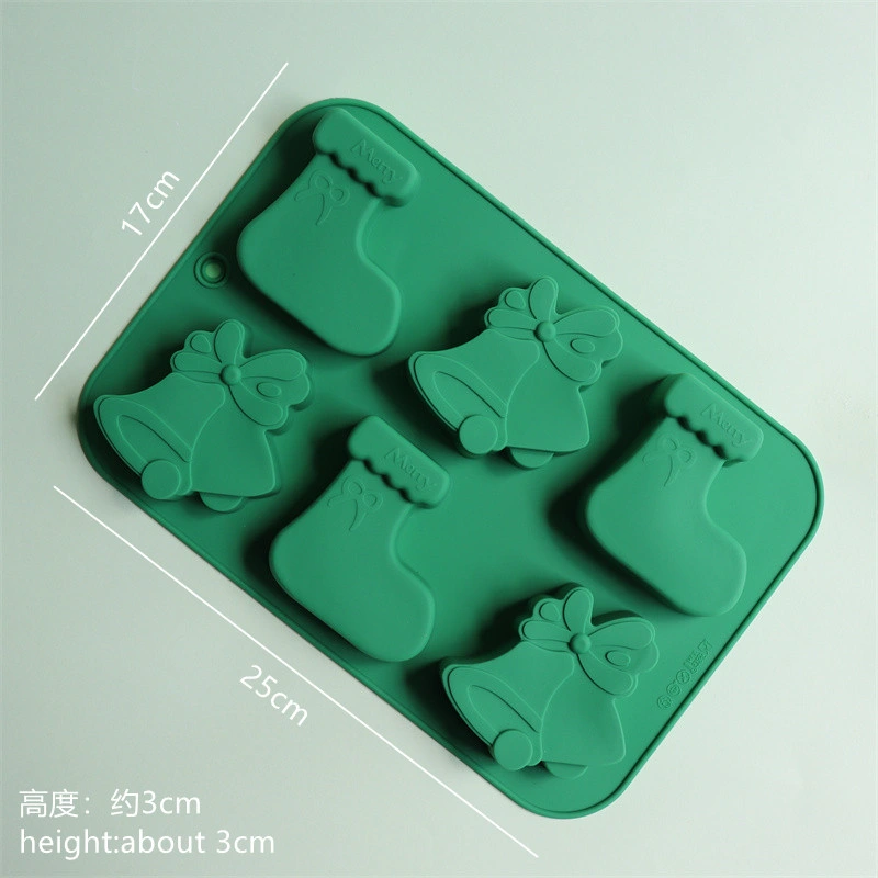 Custom Christmas Tree Snowflake Bell Silicone Cake Cookie Mold Fondant Holiday Decoration