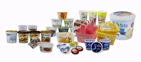 2019 New Product Iml Label for Plastic Yogurt Cup, Orange Peel