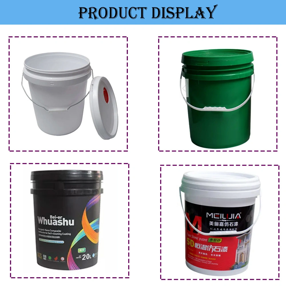 Plastic Buckeplastic Barrelt Factory Iml Color Customized PP Plastic Bucket for Ice Cream Container 2L with Handle