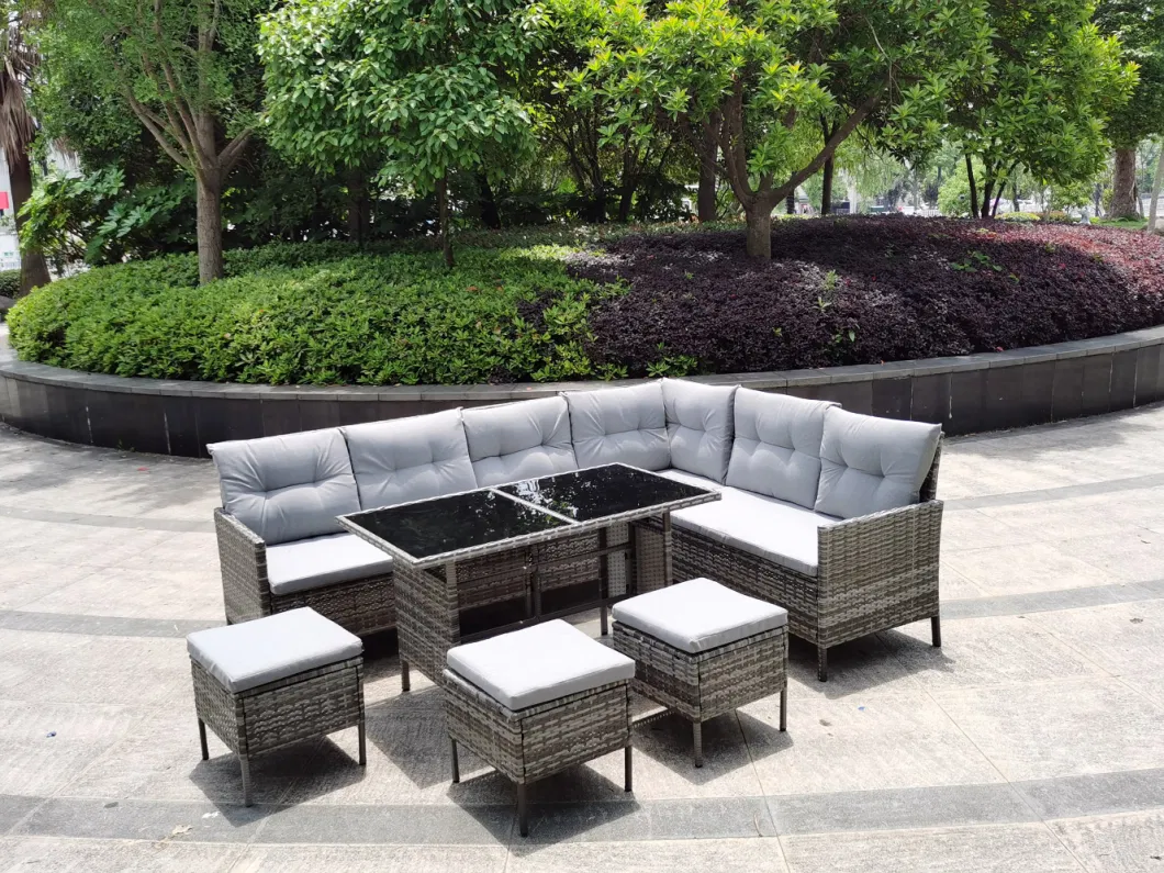 Modern Outdoor Garden Patio Indoor Home Hotel Living Room Single Sectional Corner Wicker Interior Furniture Chair Set Leisure Rattan Sofa