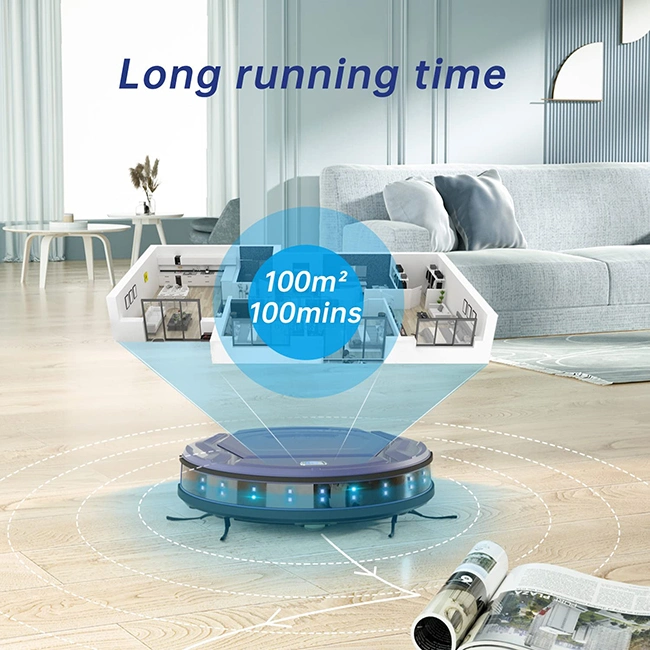Robot Vacuum with 1800 PA Strong Suction, Wi-Fi, Compatible with Alexa, Carpets and Hard Floors, Ideal for Pet Owners