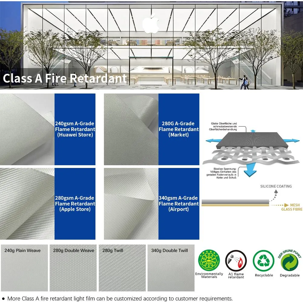 0.25mm PVC Translucent Stretch Ceiling Film