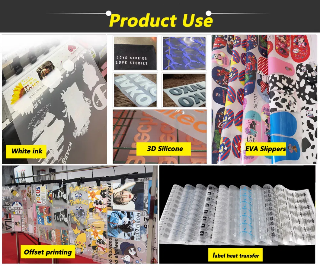 Pet Heat Transfer Printing Film for 3D Silicone Rubber Label