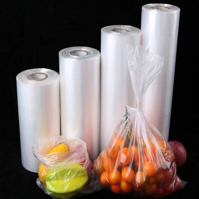 HDPE Clear Plastic Flat Food Bags on Roll