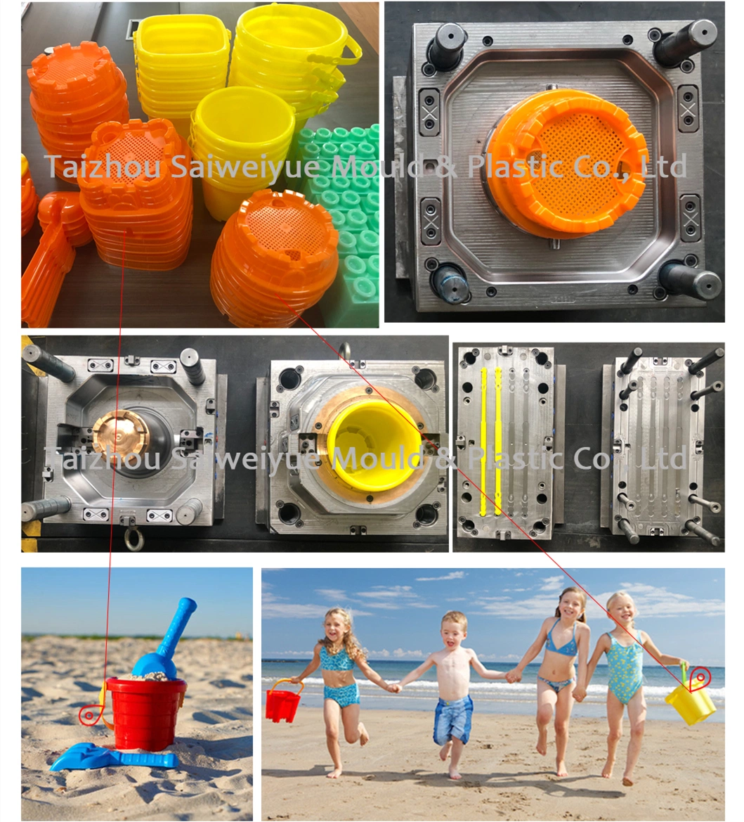 Children Toy Bucket Mold Kids Water Pail Injection Moulding Plastic Barrel Mould
