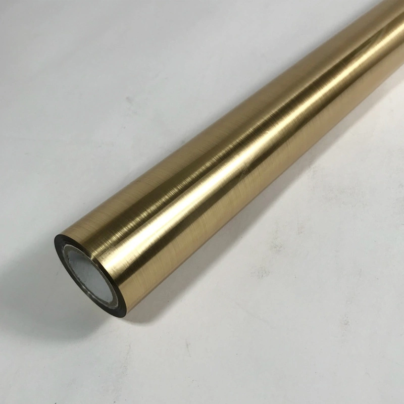 Bronzing Material Paper-Plastic Dual-Use High-Grade Wire Drawing Gold Bronzing Paper Anodized Aluminum Thermal Transfer Film