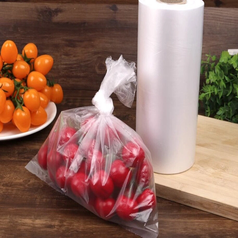 Transparent PE Packaging Flat Bag on Roll Durable Food Safety Storage Bag