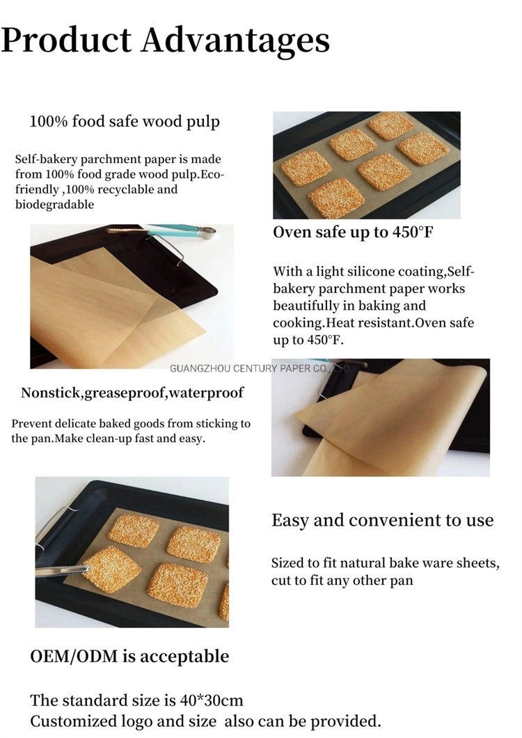 Precut Silicone Parchment Baking Paper in BBQ
