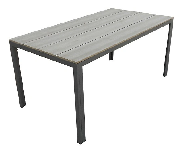 Seel with Wood Frame Rectangular Table