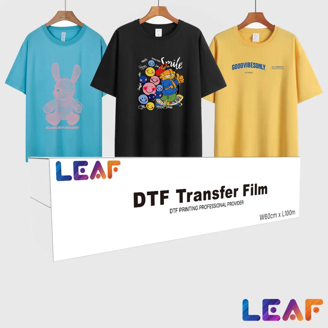 LEAF 30cm 60cm Double Side Heat Transfer Pet Film DTF Film Roll