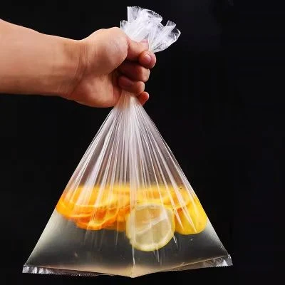 Wholesale Low Price Durable Transparent Flat Food Plastic Packaging PE Shopping Bags