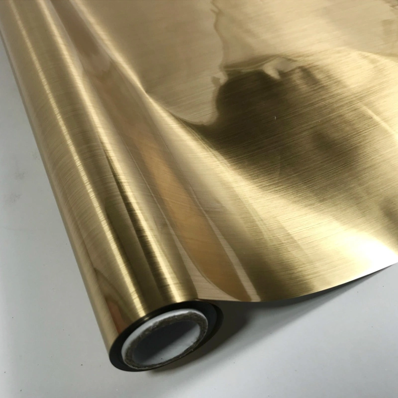 Bronzing Material Paper-Plastic Dual-Use High-Grade Wire Drawing Gold Bronzing Paper Anodized Aluminum Thermal Transfer Film