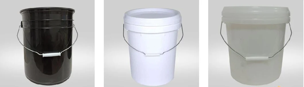 20 Liter 5 Gallon White Plastic Bucket with Plastic Handle