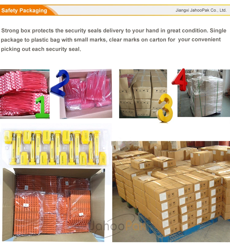 High Security Disposable Self Locking Pull Tight Locking Packaging Plastic Seal