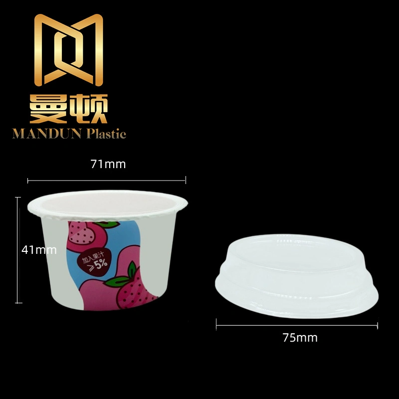 Mandun Hot Sale PP Iml Plastic Cup Frozen Yogurt Ice Cream Containers Disposable in Mold Label Plastic Cup
