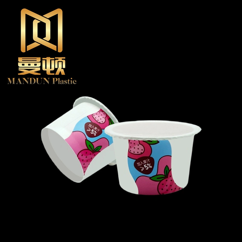 Mandun Hot Sale PP Iml Plastic Cup Frozen Yogurt Ice Cream Containers Disposable in Mold Label Plastic Cup