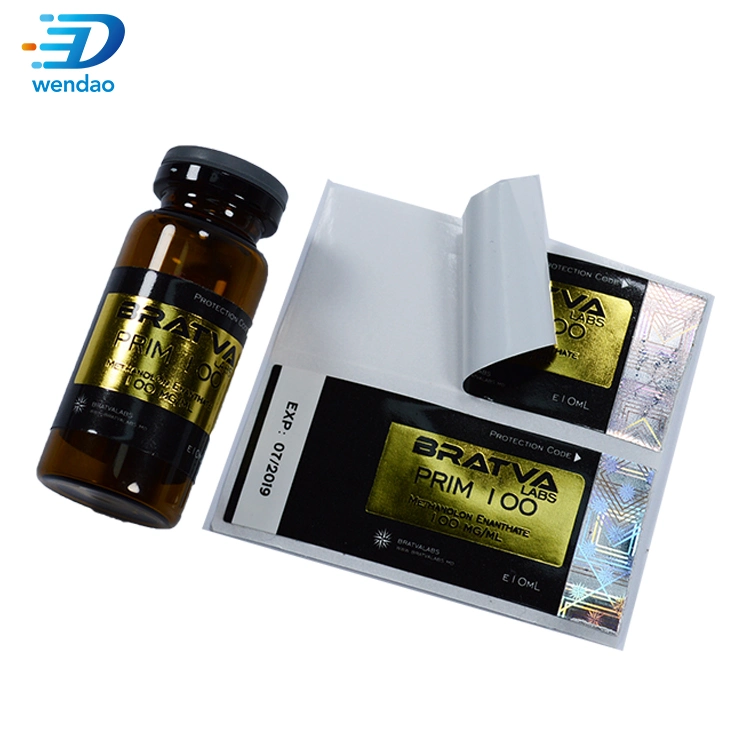 Laser Material Hologram Logo Injection 10ml Bottle Vial Labels